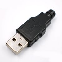 ขายดีคุณภาพสูง10ชิ้นชนิด Usb 4ขาขั้วต่อหลอดไฟ LED กับฝาครอบพลาสติกสีดำ