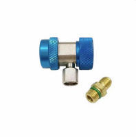 คอปเปอร์ เติมน้ำยาแอร์ R134a แพคเดียว (สีน้ำเงิน) AC Coupler R-134A ชุดคอปเปอร์ คอปเปอร์แอร์