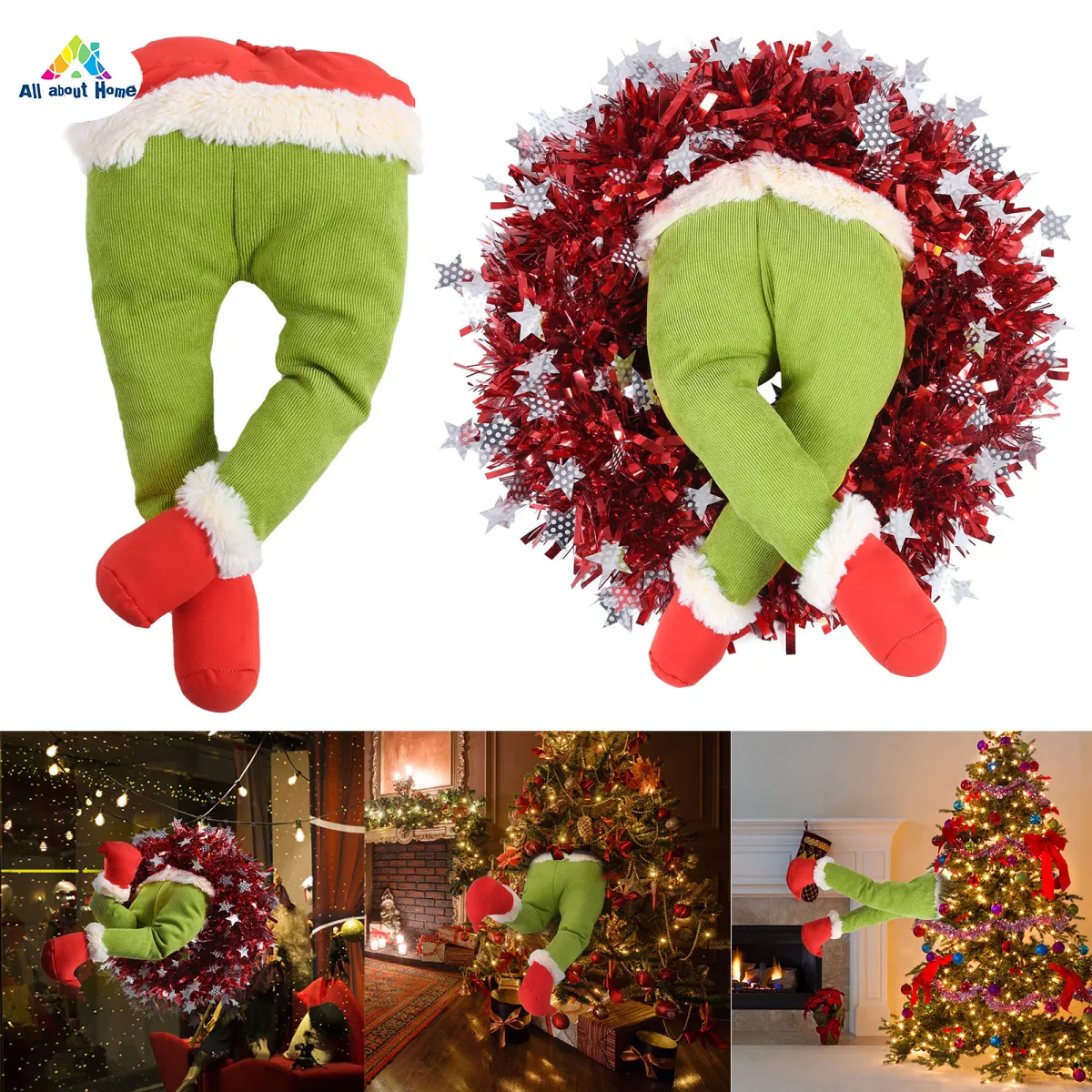 Christmas Decoration Thief Garland Elf Leg Plush Legs Hanging Ornament