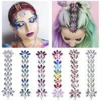 【YF】 6 Sets Fashion Luminous Hair Stickers Gems Body Temporary Tattoos for Masquerade Festival Party B3886