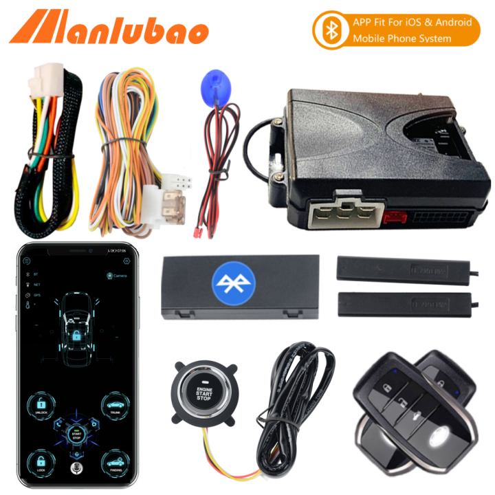 Manlubao Bluetooth APP PKE Keyless Entry Push Start Button Starter