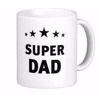 【✆New✆】 JICOC แก้วชาแก้วกาแฟขาว Super Dad ปรับแต่งโดย Lvsure แก้วกาแฟท่องเที่ยวแก้วเซรามิก