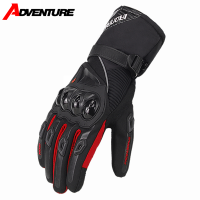 Motorcycle Gloves Waterproof Winter Guantes Moto Full Finger Gloves Touch Screen Protection Carbon Fiber Shell Long Gloves