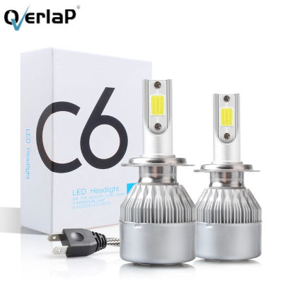 C6 H7 LED Car Headlight Bulbs H1 H3 H4 H11 H13 9004 9005 9006 9007 880 H27 Car Light Bulbs Auto Lamp 12V 6000k