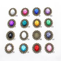 【CW】 TYNUOMI Metal Buttons 10Pcs/set 23x20mm Oval Flatback Rhinestone Wedding Invitation Sewing Accessories