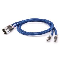 High Quality 6N Silver Plated 2328 Interconnector cable 2RCA Male to 2XLR Male audio cable