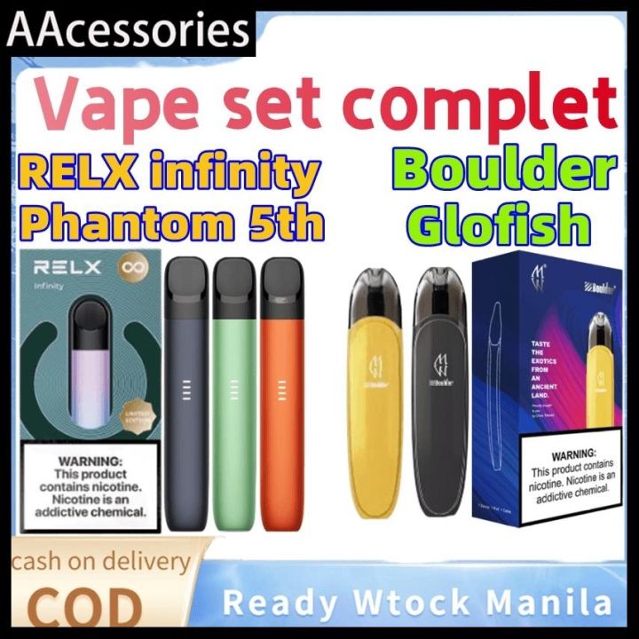Vape set complet original RELX infinity /＆Glofish pen type vape smoke ...
