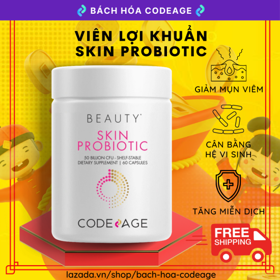 Chính hãng - codeage viên lợi khuẩn skin probiotic cho làn da - ảnh sản phẩm 1