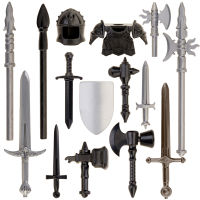 Koruit Mediaeval Times Weapons For 4cm Mini Dolls Sword Shield Helmet Spear Hammer MOC Building Blocks Brick Toys for Children