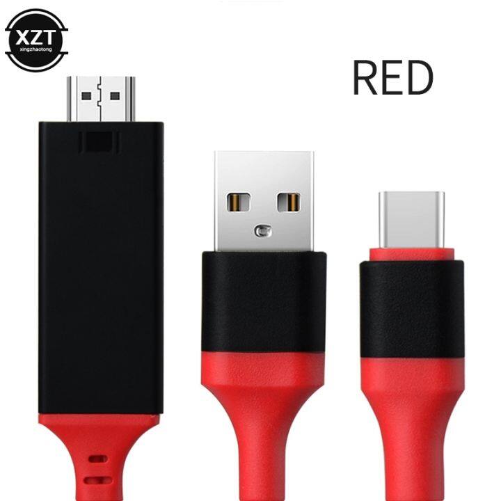 usb-3-1-tipe-c-ke-adaptor-kabel-yang-kompatibel-dengan-hdmi-1080p-720p-ultra-hd-4k-hdtv-video-untuk-samsung-s9-8-huawei-tv-proyektor-konverter