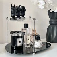 2 Layer Acrylic Tabletop Display Shelf,Desktop Decorative Stand,Makeup Perfume Holder Bathroom Organizer Kitchen Spice Rack