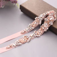 Sparkle Rose Gold Jewel Belt Rhinestone Belts for Women Wedding Belts Wedding Dress Accessories Diamond Bridal Belt Jewelry Sash