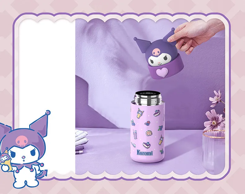 Kawaii Sanrio Portable 350ml Thermos Cinnamoroll Kuromi Insulated Wate –  Logan's Toy Chest