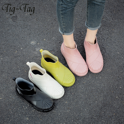 Tig-Tag รองเท้ากันฝน รองเท้า รองเท้าผู้หญิง รองเท้าบูทกันน้ำ ส้นหนา ฤดูฝน กันลื่น 31Z23072811