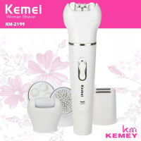 พร้อมส่งที่ไทย Kemei รุ่น KM-2199 5in1 เครื่องถอนขน นวดหน้า ขัดหน้า โกนหนวด ขัดส้นเท้า เปลี่ยนได้ 5 หัว