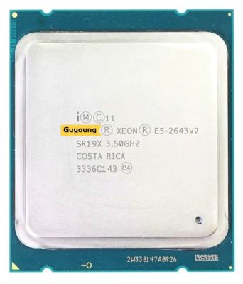 YZX Xeon E5 V2 2643V2 E5 E5-2643V2 E5-2643 V2 SR19X เครื่องประมวลผลซีพียู3.50GHz 6-Cores 25M LGA 2011