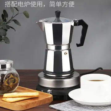 Mokita Aluminum Stove Top Coffee Maker (Espresso, Mocha, Cappuccino, Latte)