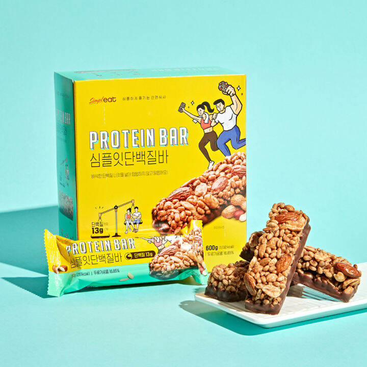 SNFOOD Protein Bar, NonGMO Soybean, Various nuts and oats, Chocolate coated (50g x 12pcs