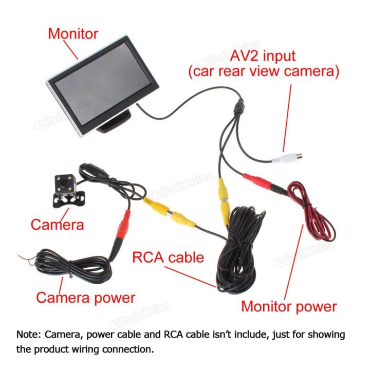 หน้าจอ-tft-lcd-hd-ขนาด5นิ้วสำหรับกล้องมองหลังรถยนต์สำรองข้อมูลย้อนกลับ-gps