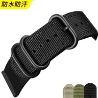 Finely woven nylon strap 20 22MM adapted to Seiko Tudor thickened waterproof sweat mens sail pin buckle breathable bracelet 【JYUE】