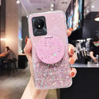 เคสโทรศัพท์ใหม่สำหรับ VIVO Y02T Y02A ฝาครอบ Sparkling Star Moon ซิลิโคนนิ่มกระจกโปร่งใสกันตกสำหรับ VIVO Y02T Y02A เคส