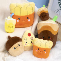 Food Drinks Toys Plush Cartoon Pillow Fries Pizza Taco Cushion Gifts Decoration