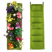 4/7 Pockets Wall Hanging Planting Bags Vertical Garden Vegetable Seedling Grow Bags for Balcony Living Room Flower Planter Pots