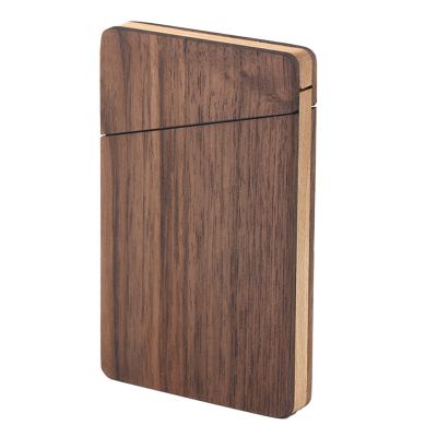 Portable Wooden Business Card Case Men and Women Business Gift Card Holder Portable Walnut Wood
