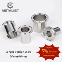 METALIST 38มม. ท่อ OD ความยาว50มม./60มม. SS304สแตนเลสสุขาภิบาลเชื่อม Ferrule Connector ท่อ Fit 1.5 "Tri Clamp