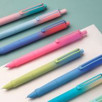 BERGGER ปากกาวิเศษพร้อมยางลบ ปากกาหมึกซึมที่สามารถลบได้ด้วยความร้อน การแก้ไขท่าทาง แคปซูลหมึกเปลี่ยนได้ ปากกาหมึกซึมแบบกด แบบพกพาได้ 0.38มม. อุปกรณ์เขียน