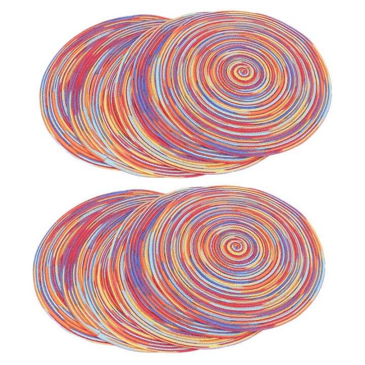 braided-colorful-round-place-mats-for-kitchen-dining-table-runner-heat-insulation-non-slip-washable-placemats-set-of-12