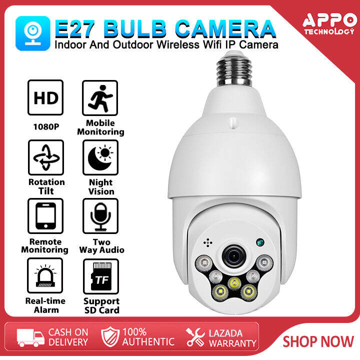 V380 K16S 1080P HD lamp E27 bulb camera Wireless Wifi connection to