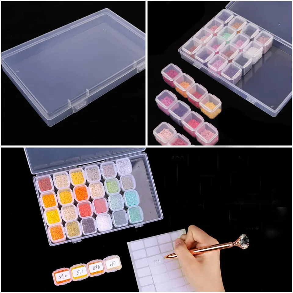 DIY Diamond Painting Embroidery Storage Box, Nail Art Jewelry