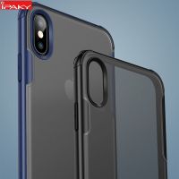 {OLI STUDIO} สำหรับเคส iPhone XR แบบไฮบริดผิวด้านโปร่งใส IPAKY ทำจากซิลิโคนสำหรับ iPhone X XS เคสเกราะกันกระแทกสำหรับ iPhone XS MAX