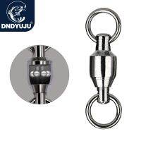 DNDYUJU 20pcs Fishing Swivel Heavy Duty Ball Bearing Connector Rolling Stainless Steel Solid Ring Connector Fishing Accessories