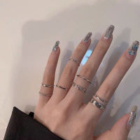 The Tide Cool Ring Set Female Korean Ring Ring Net Red Jewelry Not Fade Color Ring Cold Wind Hip Hop Index Finger Ring