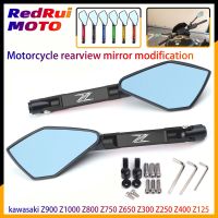 【LZ】 For kawasaki Z1000 Z800 Z750 Z650 Z300 Z250 Z125 Z400 Aluminum CNC Motorcycle Side Mirror rearview Mirrors Motorcycle Accessori