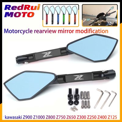☋♠ For kawasaki Z1000 Z800 Z750 Z650 Z300 Z250 Z125 Z400 Aluminum CNC Motorcycle Side Mirror rearview Mirrors Motorcycle Accessori