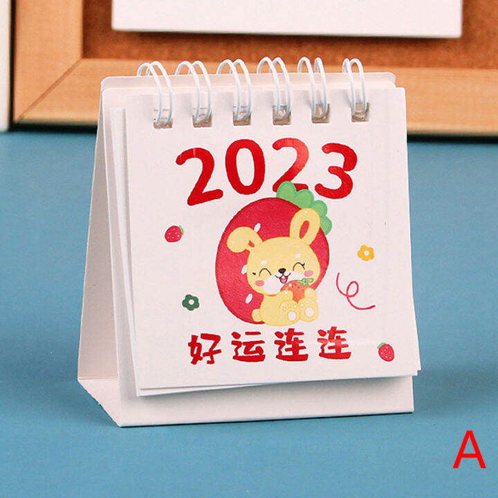 Veli Shy 2023 Cute Cartoon Rabbit Desktop Mini Calendar Daily Scheduler ...