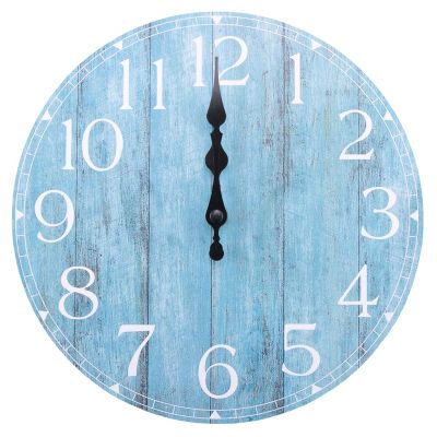 Wall Clock,10 Inch Teal Silent Non-Ticking Kitchen Clock Decor,Rustic Vintage Country Retro Decorative Wall Clocks