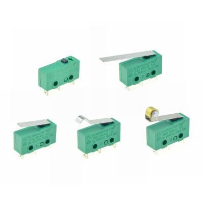 3 Pins Micro Limit Switches NO NC SPDT 3A/5A 250VAC Mini Micro Switch 17mm 29mm Long Arc Roller Lever Touch Switch Microswitches