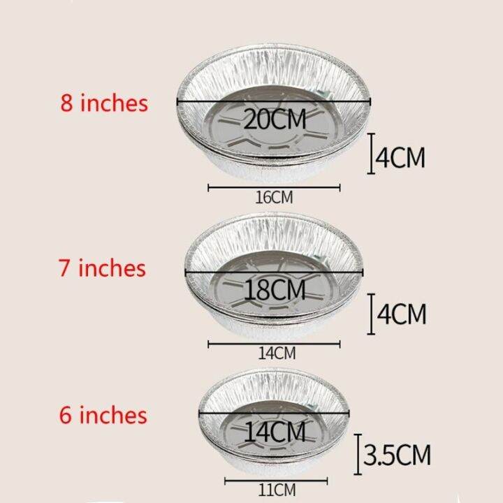 10ชิ้นกระทะอลูมิเนียมฟอยล์พายถ้วยฟอยด์อบขนมแบบใช้แล้วทิ้งกระทะฟอยล์กระป๋องพายถาดฟอยล์ฟอยล์สำหรับพายผลไม้ทาร์ต-quiches-87ha