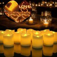 【CW】 24pcs Candles Lamp Flickering Wishing Candle Lights Battery Wedding