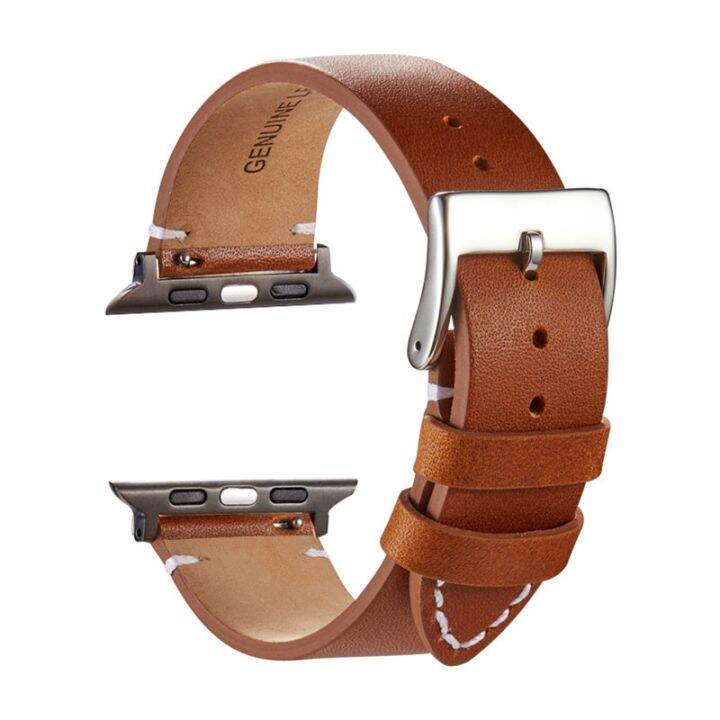 Genuine leather apple deals watch band 44mm