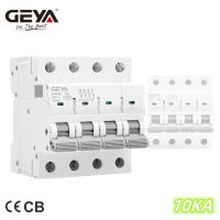 GEYA 10KA 32A MCB 4P 6A 10A 16A 63A GYM9H 40A 50A Circuit Breaker 220V C Curve CE CB ได้รับการอนุมัติ