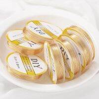 Gold Plated Copper Wire 0.3/0.4/0.5/0.6mm Metal Beading Wire Cord String For Diy Bracelet Necklace Jewelry Making Accessories