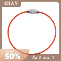 ZHAN พวงกุญแจลวดสแตนเลสพวงกุญแจพวงกุญแจวงกลมสายห่วงสกรูล็อค gadget