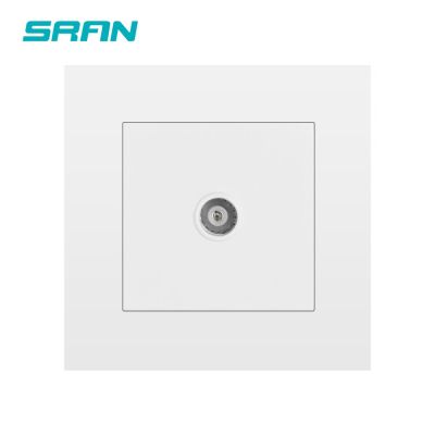 SRAN new TV interface socket home decoration wall TV signal access outlet 86mm*86mm Flame retardant PC panel white/black/gold