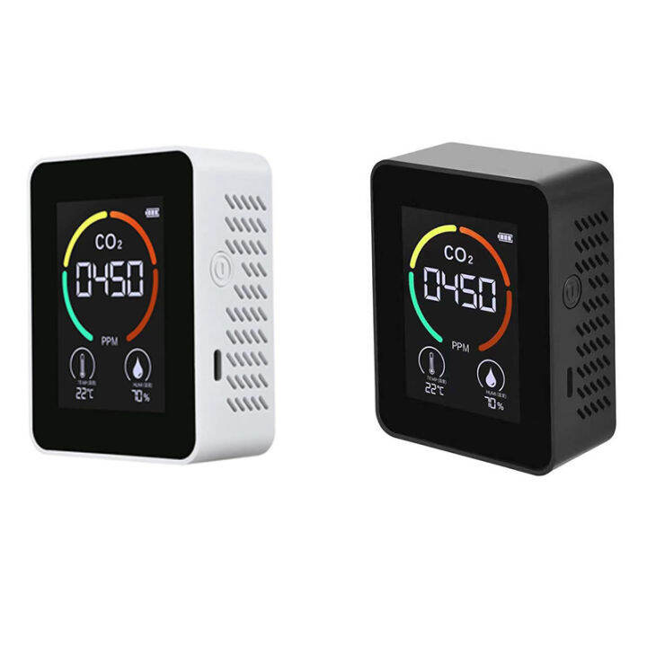 Temperature And Humidity Meter Air Quality Monitor Co2 Detector 3 In 1 Digital Air Pollution