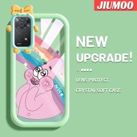 เคส JIUMOO สำหรับ Xiaomi Redmi Note 11 Pro 5G Note 11e Pro เคสลาย Spongebob มอนสเตอร์โบว์นต์น่ารักแบบปลอกนิ่มทนต่อการขัดถูเคสโทรศัพท์โปร่งใสฝาครอบป้องกันเลนส์กล้องถ่ายรูป TPU ซิลิกาเจล